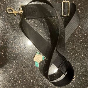 Betsey Johnson tote strap and rose keychain